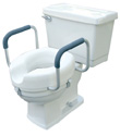 Toilet Seat W/Handles, 4 1/2" Height